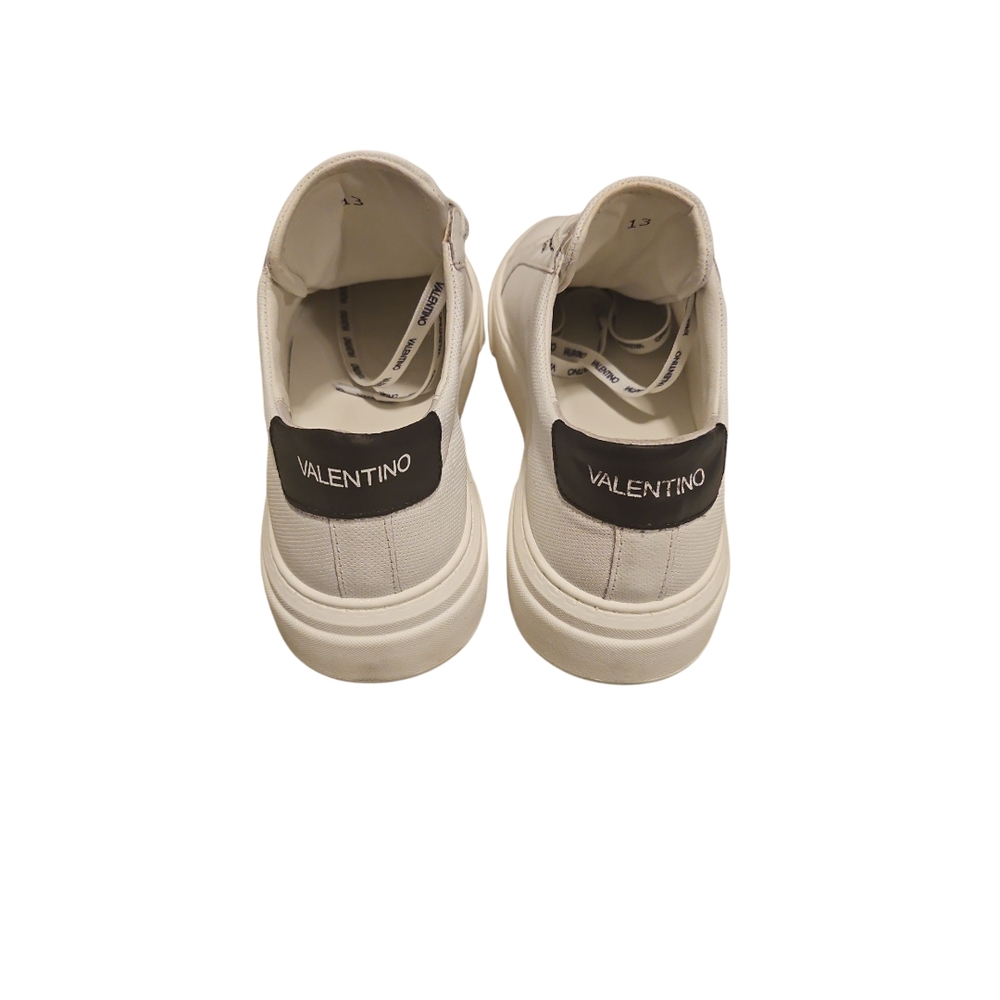 Valentino White Sneakers w/Black Accents - Picture 4 of 7